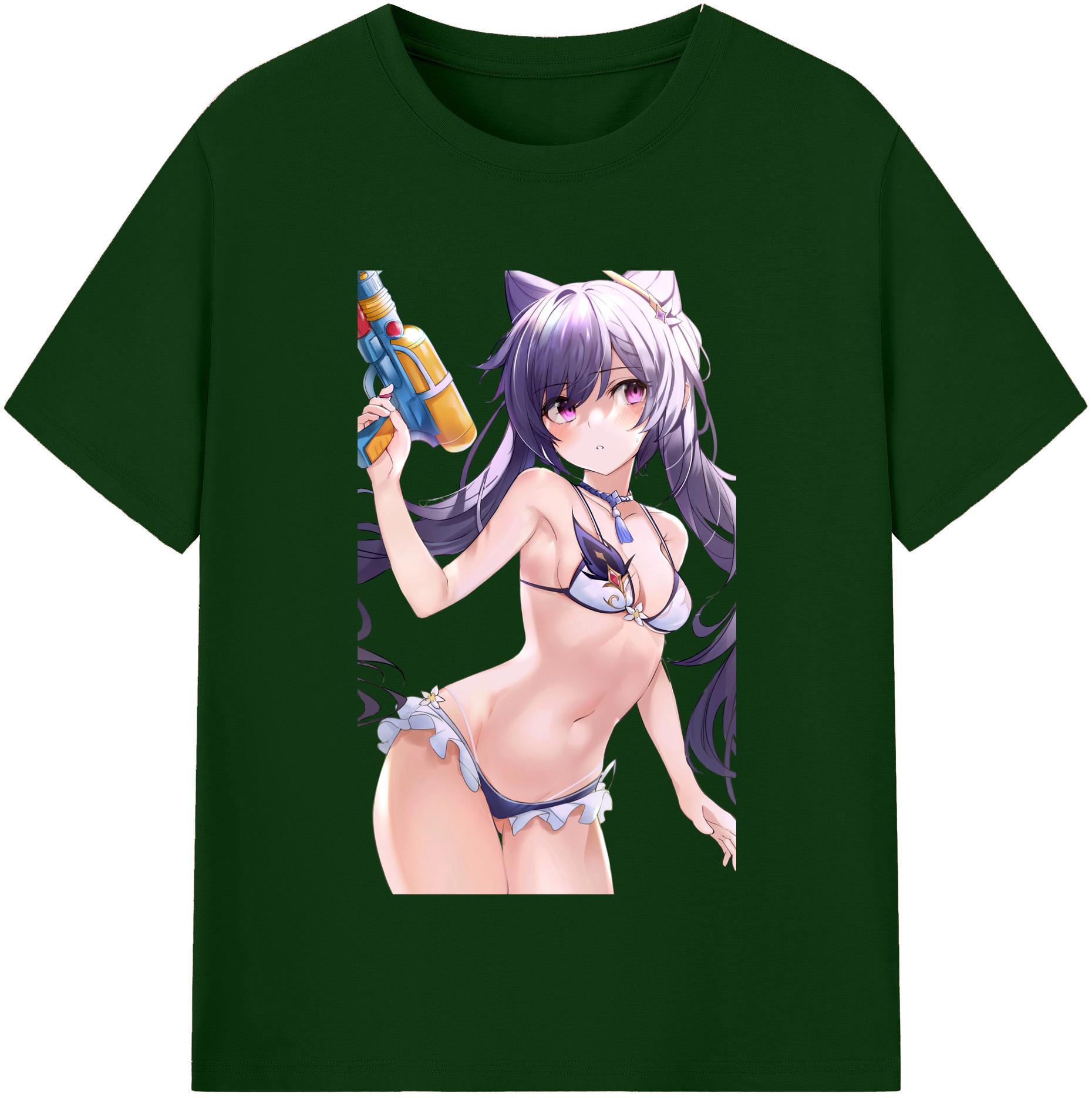 げんし神 刻晴 こくせい genshin Kokusei 綿100％半袖Tシャツ（フロントプリント）